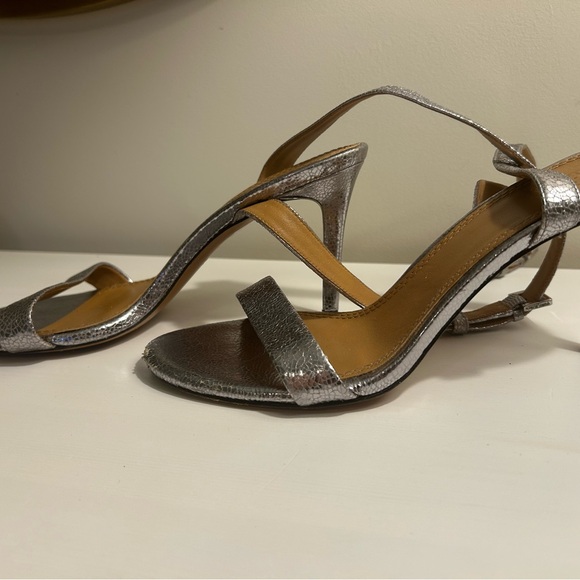 Tory Burch Metallic Silver Heels - Picture 3 of 5
